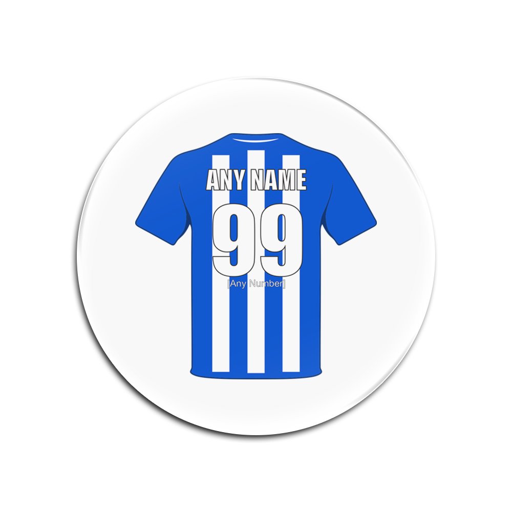 Unigift White Personalised Gift - Wigan Athletic Glass Round Coasters (Football Club Design Theme, Colour Options) - Any Name/Message On Your Unique Mat Pad - The Latics