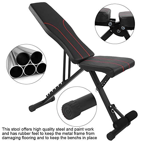 AYNEFY Adjustable Benches, Foldable Bench Multi‑Functional Utility Weight Bench, Utility Weight Bench for Full Body Workout