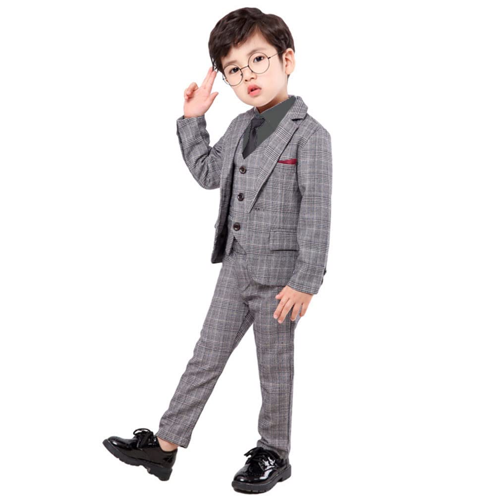 Conjunto de Chaqueta y Pantalón Traje de Boda para Niños Traje de Ceremonio Bautizo Comunión Traje Formal para Fiesta de Graduación Esmoquin