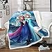 Produktbild Goplnma- Decke ELSA & Anna,Frozen Kuscheldecke ELSA Für Kinder Und Erwachsene, Digitaldruck 3D Blanket, Mehrfarbig (130 * 150,28)