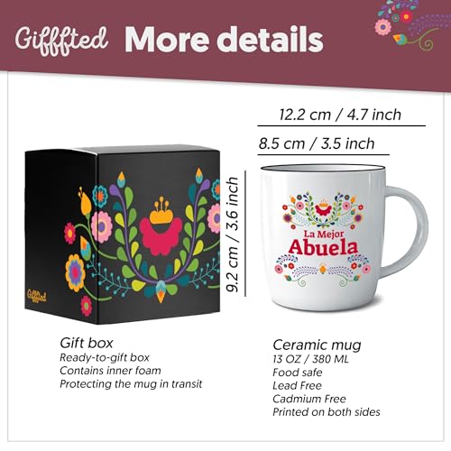 Triple-Gifffted-La-Mejor-Abuela-Coffee-Mug-Best-Grandma-Gifts-Ideas-in-Spanish-for-Christmas-Mothers-Day-Navidad-Birthday-Regalos-Para-Abuelita-Dia-De-Las-Madres-Taza-Abuelos-Ceramic-Cup-380ml Triple Gifffted La Mejor Abuela Coffee Mug Best Grandma Gifts Ideas in Spanish for Christmas Mothers Day Navidad Birthday Regalos Para Abuelita Dia De Las Madres Taza Abuelos Ceramic Cup 380ml
