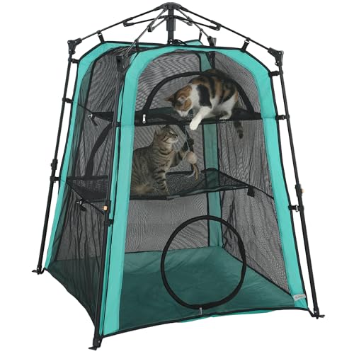 PawHut Catio Outdoor Indoor Cat Enclosure Extra Large Breathable Mesh