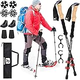 Teleskop Wanderstöcke, RIGINADO Wanderstöcke Trekkingstöcke Aluminium mit Korkgriff I Leichte Nordic Walking Stöcke Damen und Herren für Skifahren und Wandern I Trekkingstöcke Teleskop für Bergsport