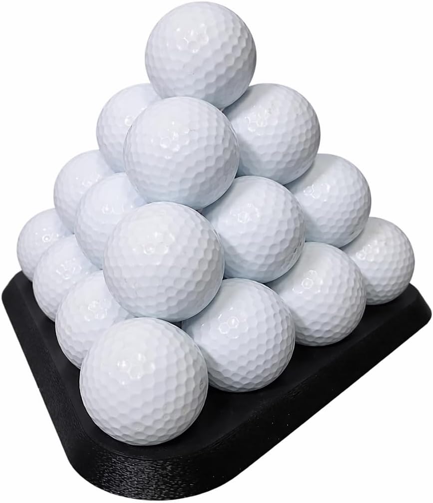 Pyramid Golf Ball Holder Organizer for 20 Balls Golf Ball Storage Rack Display Stand for Golf Simulator Room Desk or Garage