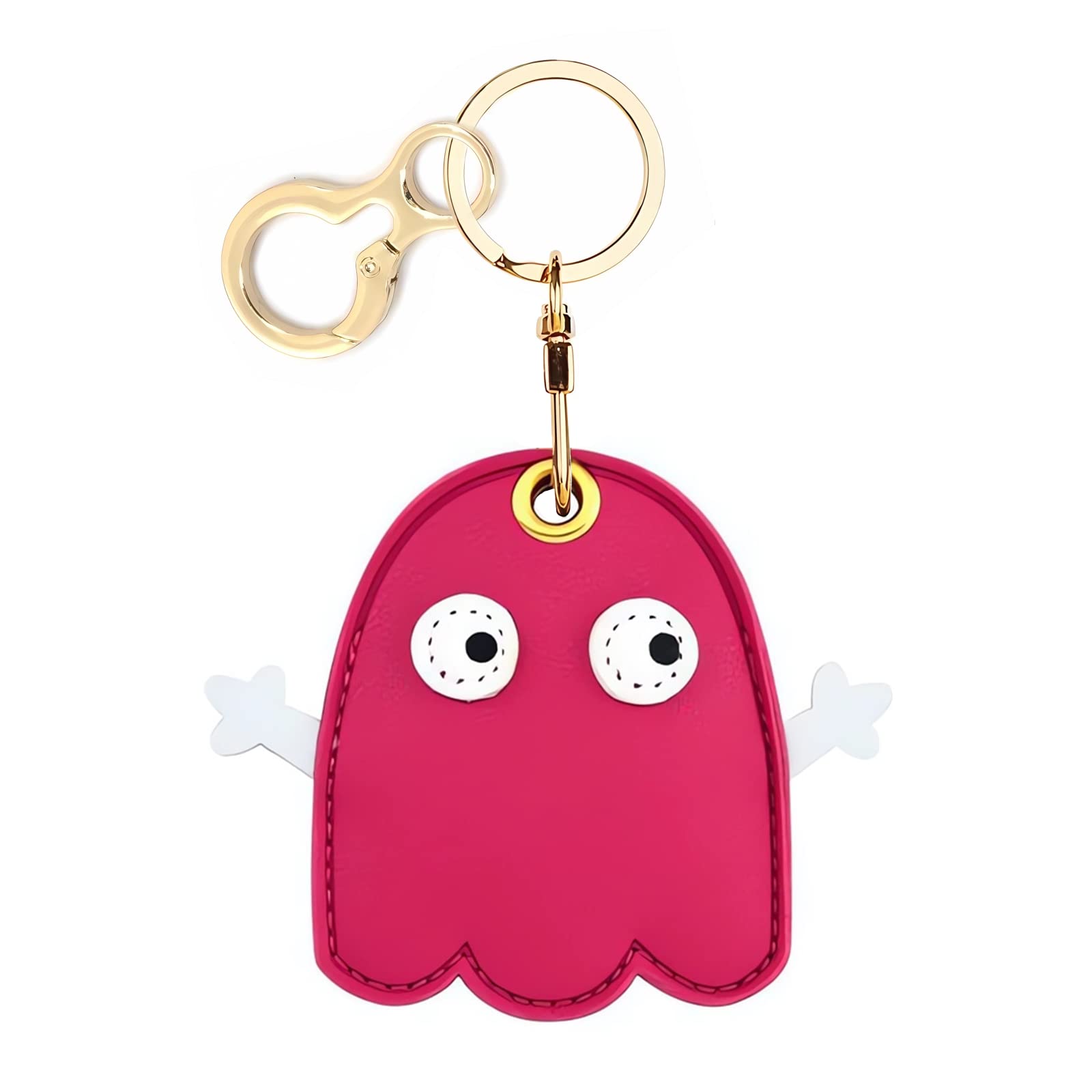 Leather Keychain Holder Case Compatible with AirTag,Cute air tag Cover with Keychain Ring,GPS Tracker Case for Keys