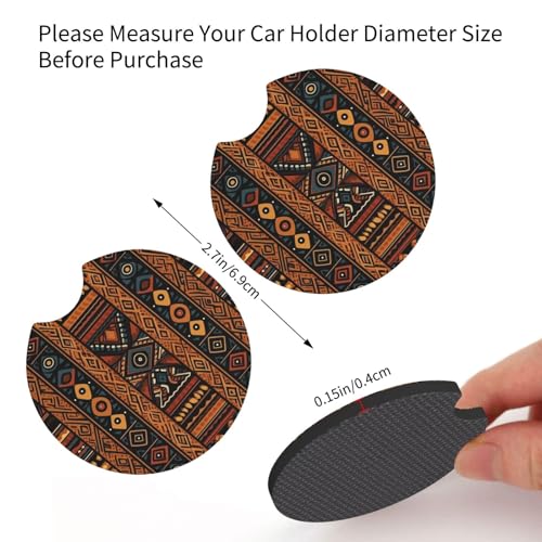 Portavasos para carro 2 pzas diseño africano tradicional miniatura 2