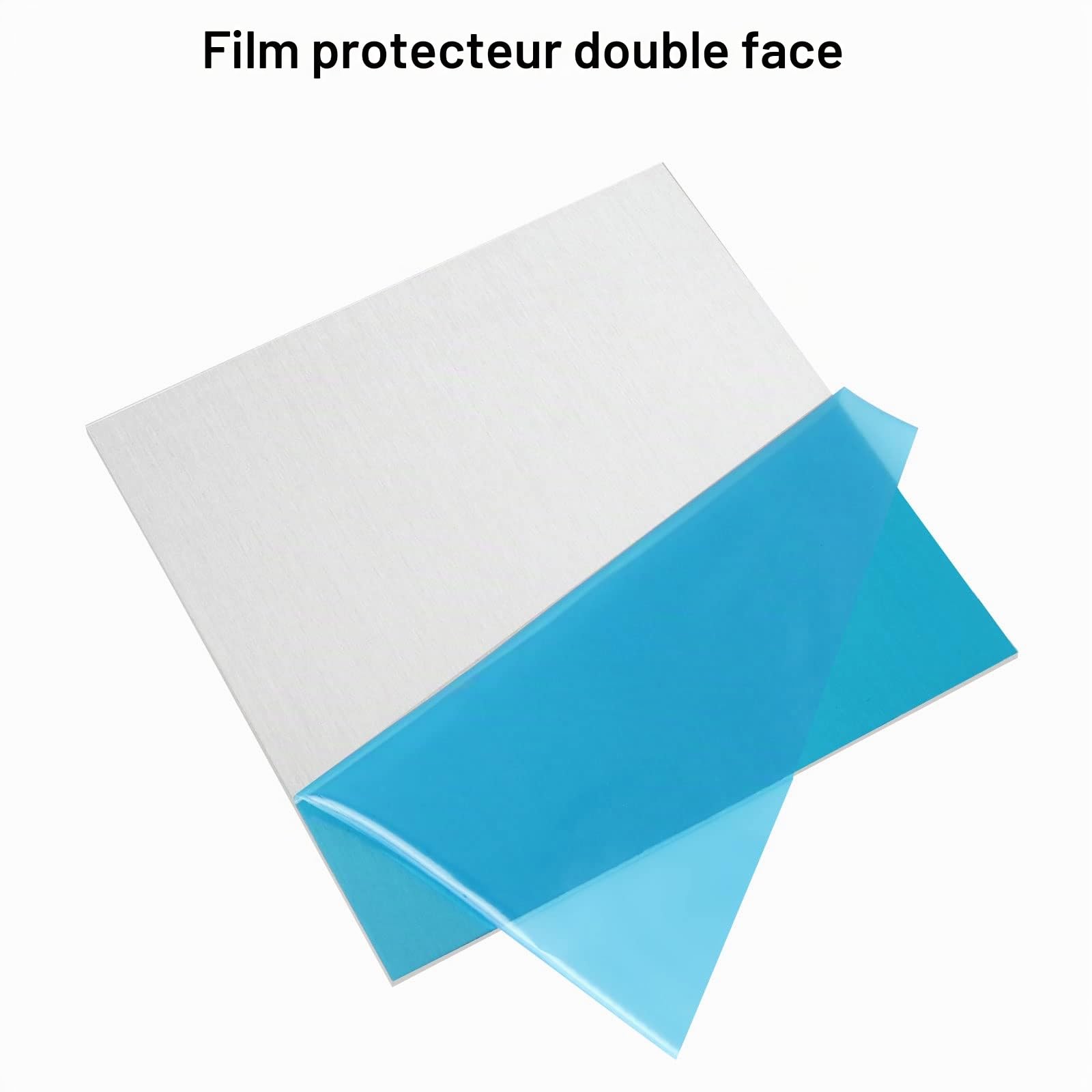 5 Pièces Plaque plates en aluminium 6061 de 3 mm, 20 x 20 cm, avec film de protection, pour modélisme, foires, Carré Pour DIY Artisanat