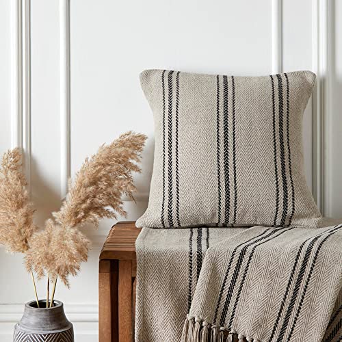 Drift Home - Brinley - Housse de Coussin 100% Coton recyclé - 43x43cm Naturel Cover