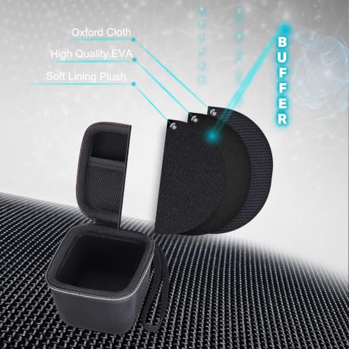 Image of XANAD Hard Case for Oklar /MMIZOO /Medline /IPROVEN Wrist Blood Pressure Cuff Monitor Within Size 4'' x 3'' x 3'',Black