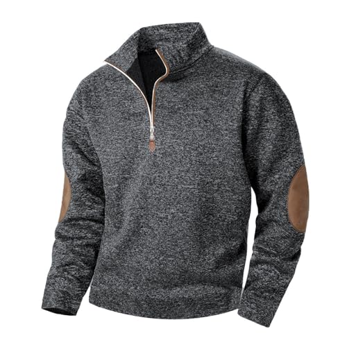 evzosrz Mens Quarter Zip Pullover Slim Fit Lightweight Mock Neck Sweatshirts Fall Casual Long Sleeve Polo Sweater3