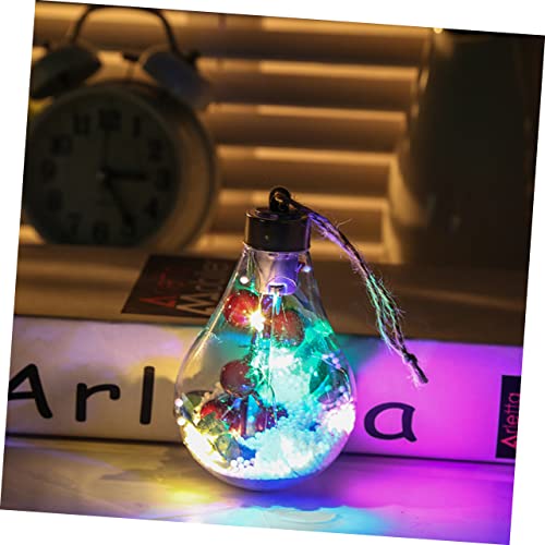 Cabilock 3 Pecas Bolas De Natal Led Enfeites De Bolas De Natal Decoração Em Miniatura Enfeite De Bol
