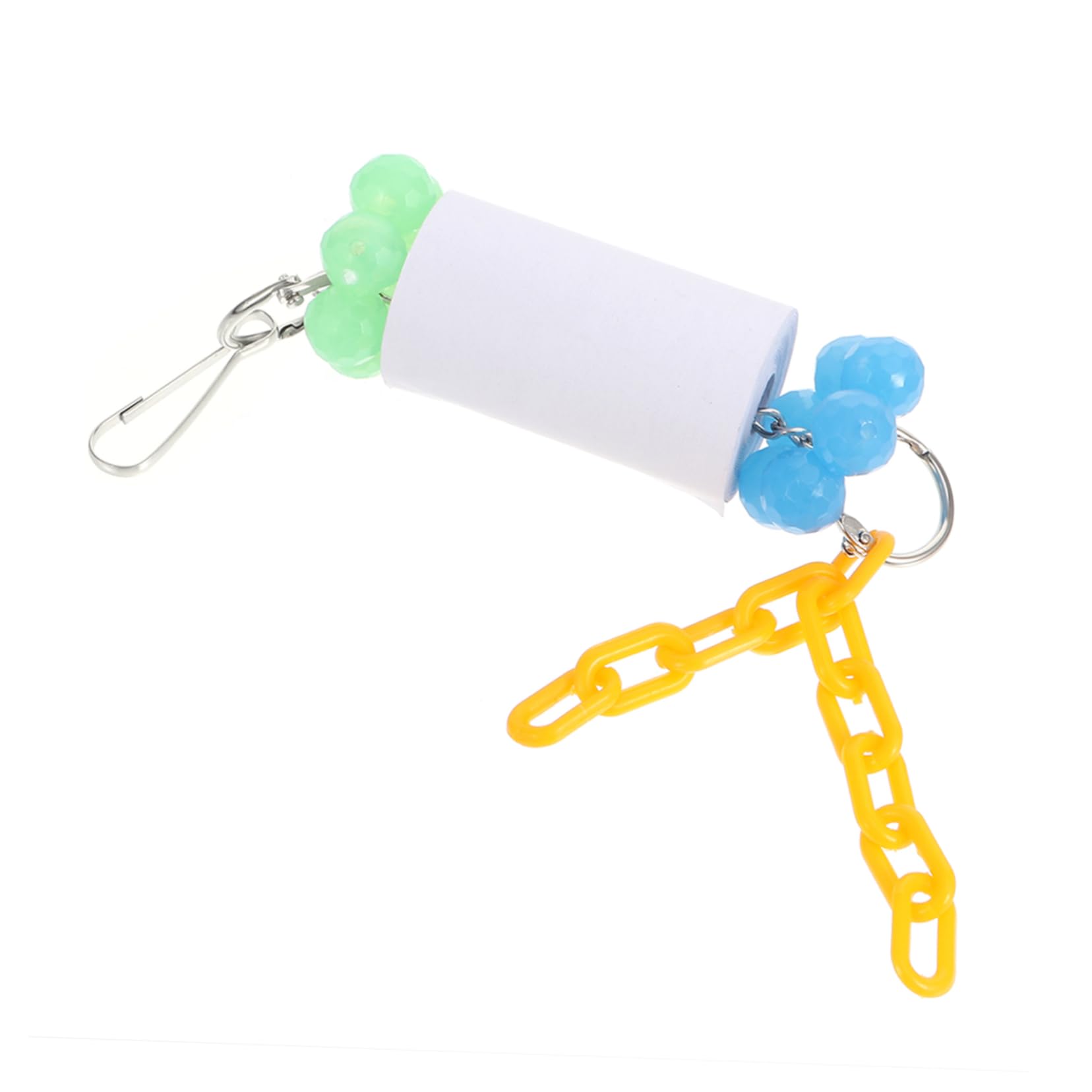 BESPORTBLE Parrot Chewing Toy Paper Roll Hanging Bird Cage Toy for Parrots and Birds with Plastic and Paper Materials, for Cage Hanging and Biting and Chewing Activities Random Color