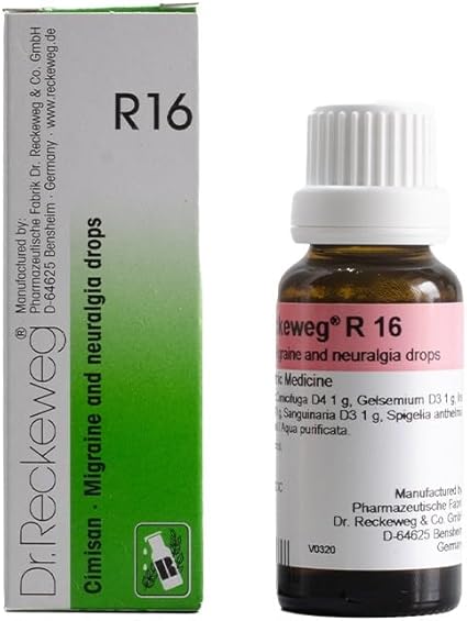  3 e Leve 1 Grátis: Dr. Reckeweg R16 - Drops Homeopáticos para Enxaqueca e Dor de Cabeça