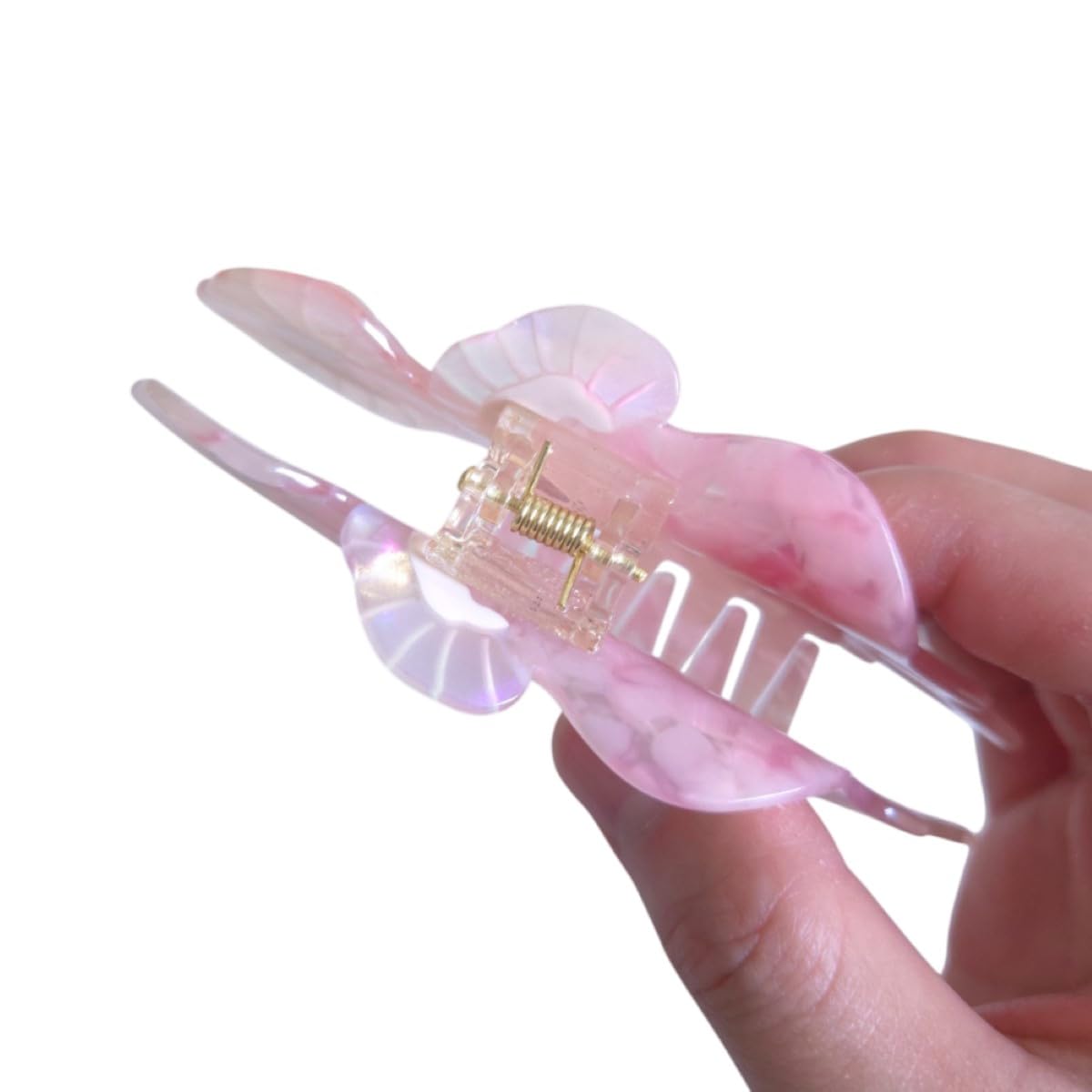 Novelty Ocean Jellyfish Hair Clips,Cellulose Acetate Hair Clips,Big Claw Clips for Girl,Hair Accessories,: Twins Pink