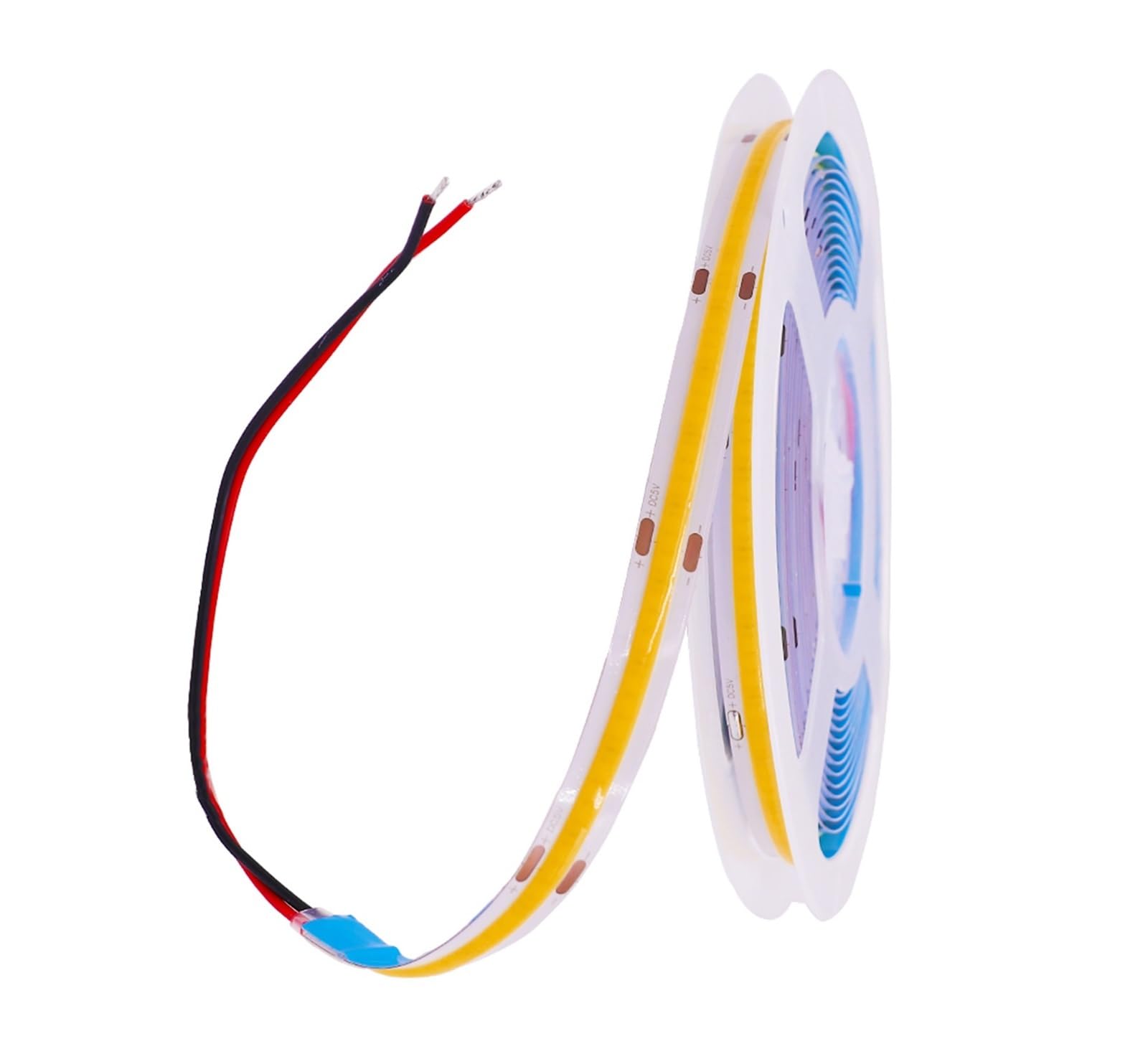 wenwendianzi USB COB LED Strip 3mm 5mm 8mm Width 12V 320LEDs Flexible LED Strip Light with Adhesive High Density Linear Lighting(White,5V 8MM 2PIN WIRE_5M)