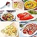 2 Pack Multifunctional Handheld Tomato Lemon Slicer Holder Round Fruits Onion Shredder Cutter Guide Tongs with Handle Kitchen Cutting Potato Lime Food Stand Tomato Cutter Multipurpose Handheld