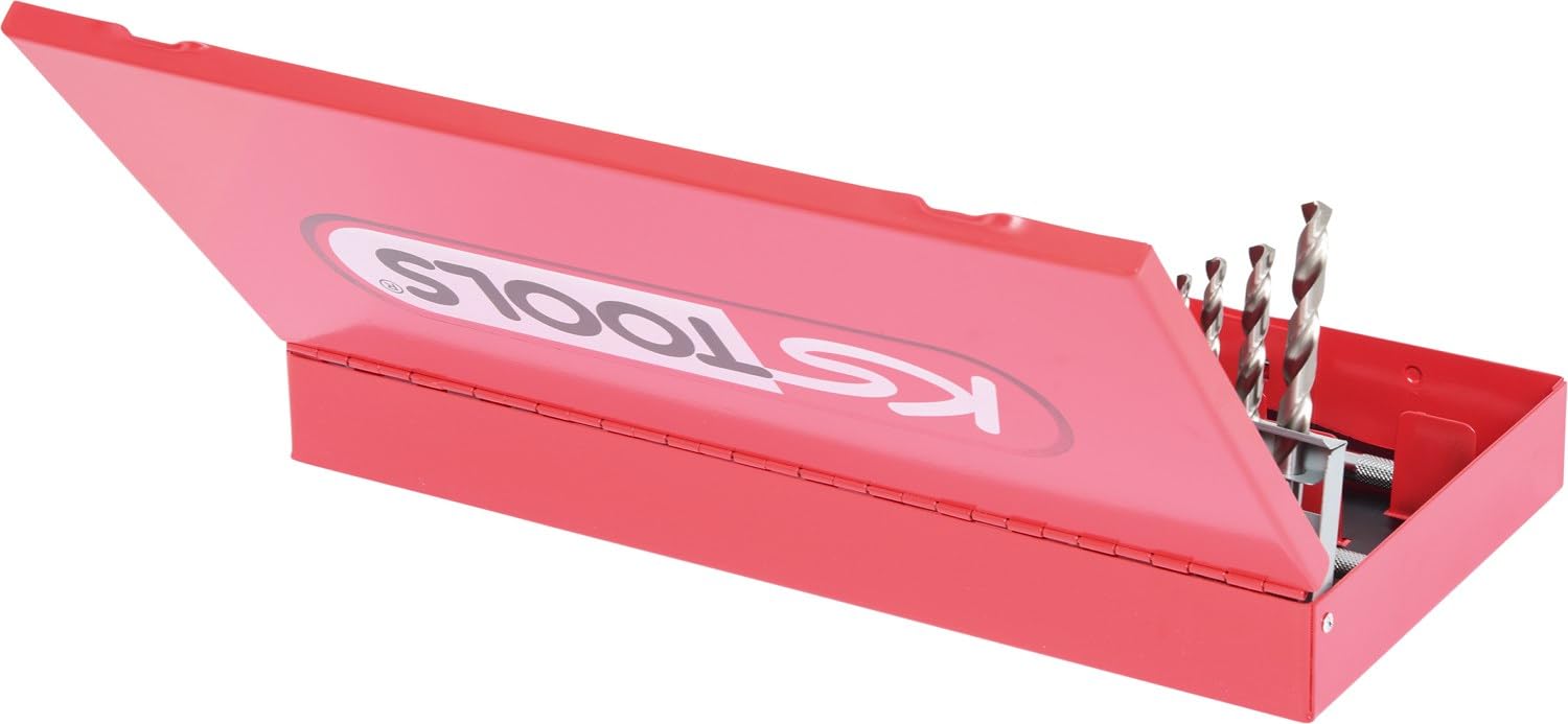 KS Tools 331.0644 Serie di Utensili per Filettare in HSS in Cassetta per Uso Industriale, 44 Pezzi
