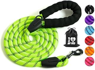 GNGNBH Rope Dog Lead 1.5m with Comfortable Padded Handle and Highly Reflective Threads for Medium Large Dogs (1.5m-1.2cm)