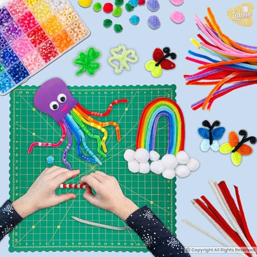 Image of Lakeer Pipe Cleaners 100 Pcs 10 Colors Chenille Stems for DIY Crafts Decorations Creative School Projects (6 mm x 12 Inch, Assorted Bright Colors)