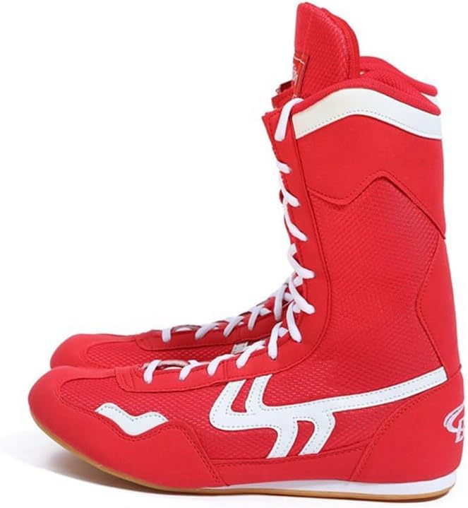 Men's Sports Wrestling Shoes Lightweight Boxing Shoes for Youth Comfortable High Top Fighting Athletic Sneakers