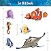 Disney Finding Nemo Decals - Set of 6 Marlin Nemo Pearl Sheldon Tad Deb Mr Ray Vinyl Stickers for Car Laptop Computer Kids Water Bottle Outdoor Waterproof
