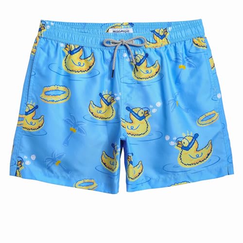 Image of maamgic Mens Swim Trunks 5 Inch with Mesh Lining, Quick Dry Mens Bathing Suit, Swim Shorts for Swimming and Beach