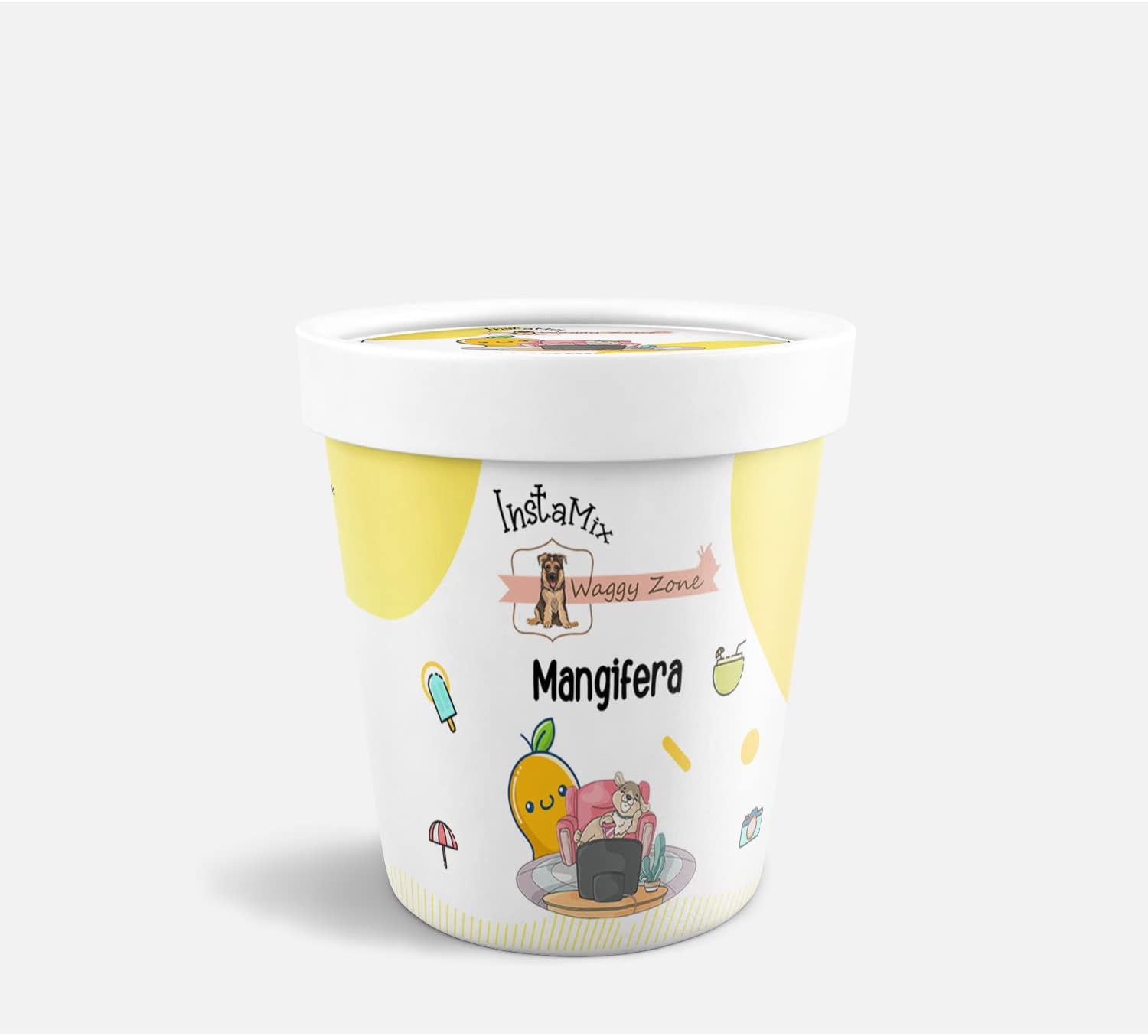 Waggy Zone Ice Cream Treat for Dogs, Puppies and Cats Instamix Natural Mango for All Age Vegan 30gm (Pack of 1)