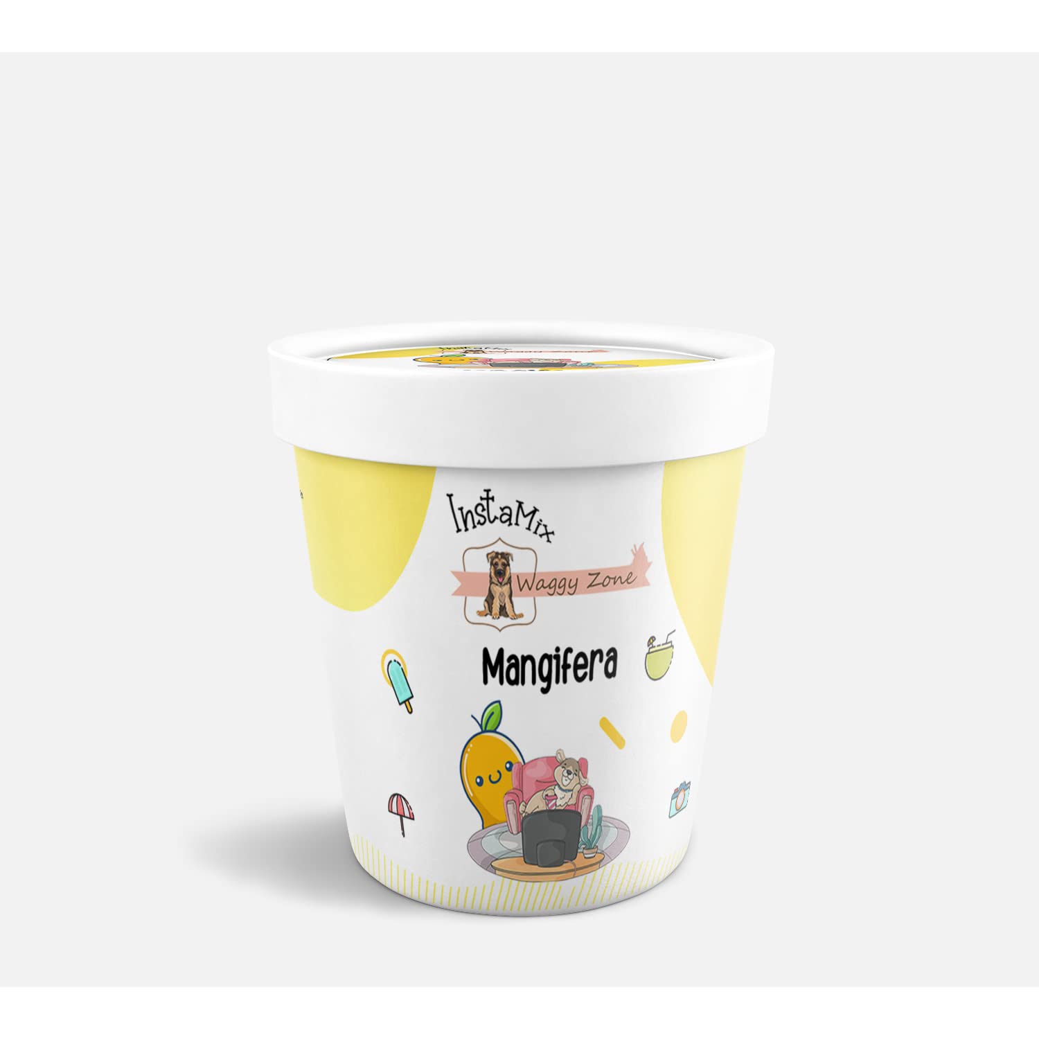 Waggy Zone Ice Cream Treat for Dogs, Puppies and Cats Instamix Natural Mango for All Age Vegan 30gm (Pack of 1)
