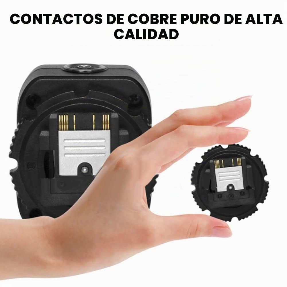 Adaptador De Zapata, TF-334 Adaptador De Zapata con Puerto De Conexión De Sincronización De PC Adicional, para Sony A7, Cámara De La Serie A9 A Canon para Nikon Flash Speedlite