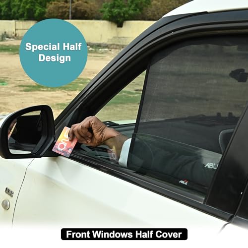 Image of Able Elegant Half Car Magnetic Sun Shade Curtains for Chevrolet SAIL Set of 4 Pcs