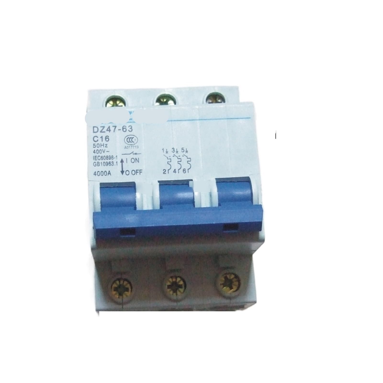 Disjoncteur triphasé 3P 16A 400V courbe C pour réseau 50Hz 60Hz