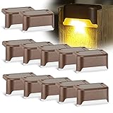 【Luz cálida y cómoda】Estas luces solares son suficientes para iluminar la cerca, el garaje, los escalones, el patio, el patio o el jardín, lo que hace que sea seguro para usted y su familia salir por la noche.