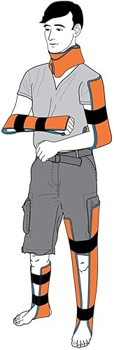 Férula de emergencia universal enrollada de aluminio y 2 rollos de cinta cohesiva autoadherente, ideal para deportes, primeros auxilios, mascotas Férula de emergencia universal enrollada de aluminio y 2 rollos de cinta cohesiva autoadherente, ideal para deportes, primeros auxilios, mascotas