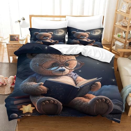 Housse de couette ours en microfibre anti-transpiration lit double - 3