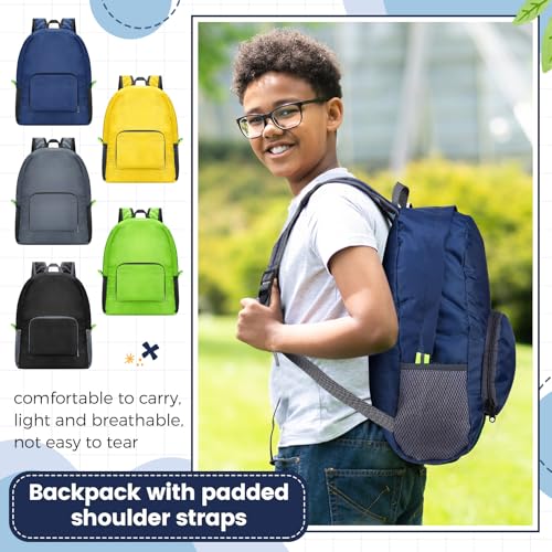 Image of Sherr 10 Pack 17 inch Classic Backpacks in Bulk Foldable Lightweight Back Packs Basic Classic bags for Travel (Popular Colors)