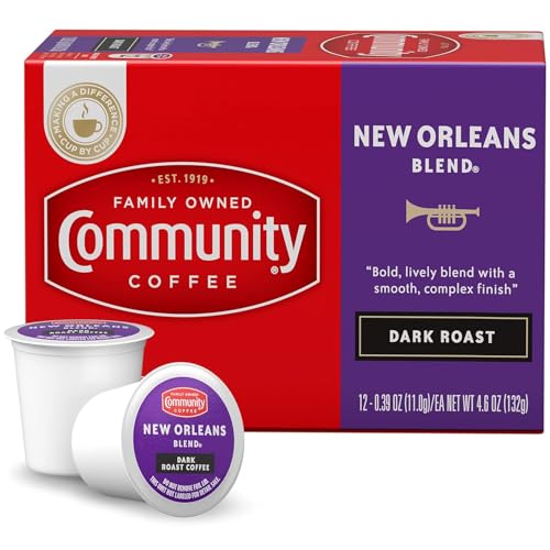 Image of Community Coffee New Orleans Blend 36 Count Coffee Pods, Special Dark Roast, Compatible with Keurig 2.0 K-Cup Brewers, 12 Count (Pack of 3)