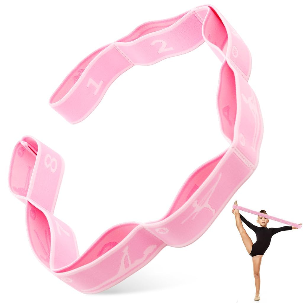 Yoga Stretching Strap with 8 Loops, 85 x 4 cm Elastic Band | Printed Positions Guide, Flexibility Training, Rehabilitation Use, Skin-Friendly Fabric, Lightweight & Portable-image-4