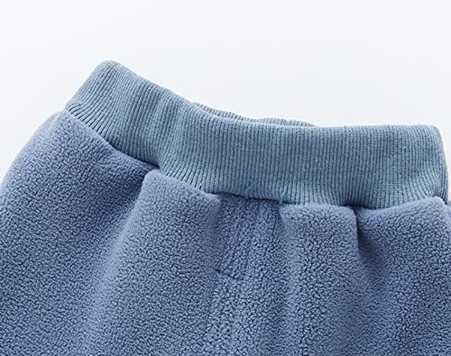 Toddler Boys Girls Fleece Sweatpants Solid Elastic Waist Cute Print Joggers Babys Fall Winter Warm Sweat Clothes4