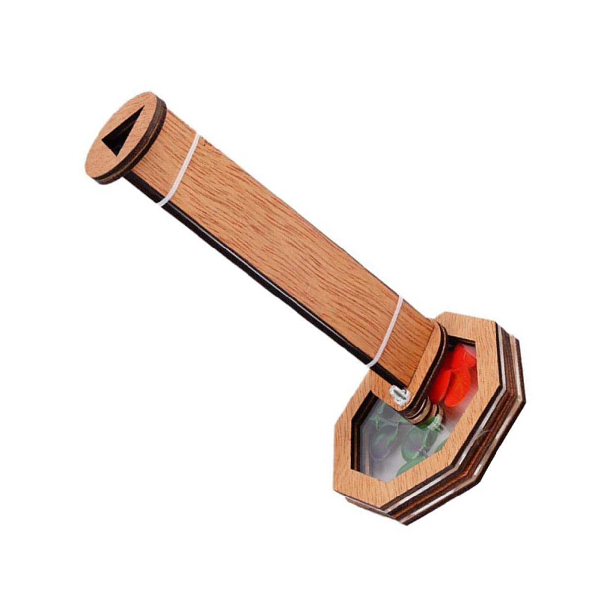Hemoton Educational Boys and Girls Kaleidoscope Toy DIY Wooden Rotating Glasses Outdoor Activity Kit