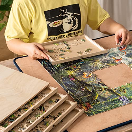 Trieurs puzzle pour le rangement en bois léger avec plateau de tri Becko US - 8
