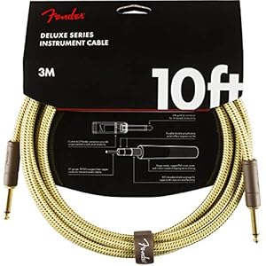 Fender Deluxe Series Instrument Cable – 10 ft – STR/STR – Tweed, 3m