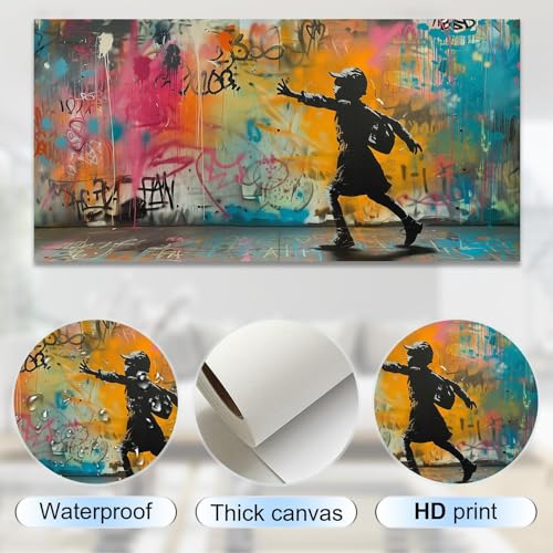 Art mural Pop Banks Street Graffiti Boy idée cadeau originale ado