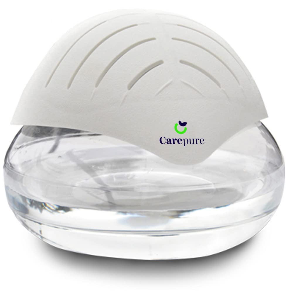 Carepure Water base Air Purifier and Revitliser | Aroma Diffuser Air Revitalizer with Monochrome Light (Leaf Shape) (White)