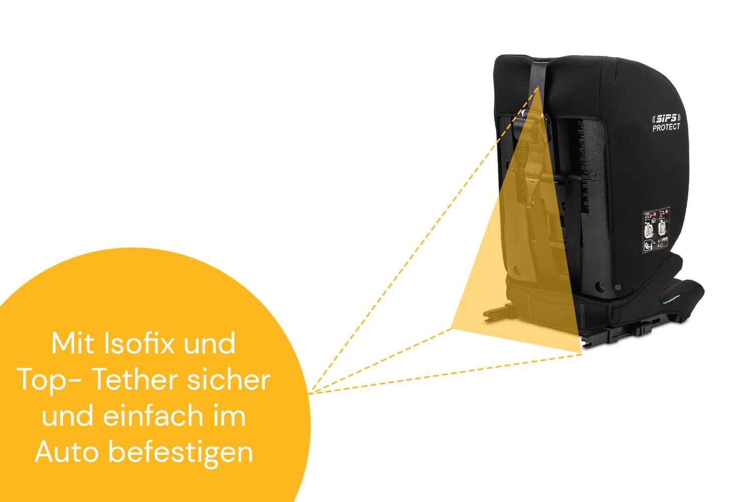 OSANN - Fotelik samochodowy Lupo Isofix i-Size - 76-150 cm - 15 miesięcy do 12 lat - Grupa 2/3 -, 14 wysokości, 5-punktowe pasy bezpieczeństwa, Montaż przodem do kierunku jazdy