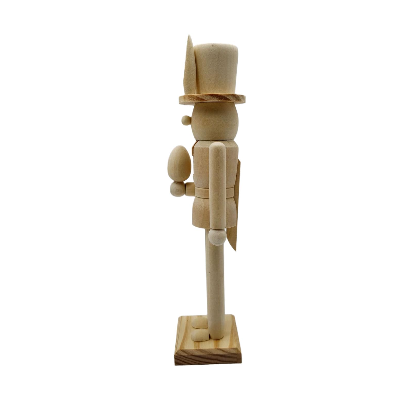 Casse-Noisette en Bois Bois Non Peint Lapins de Pâques Inachevés Casse-Noisette Figurines Décors pour Bricolage Artisanat Ornement Décoration Peignez Vos Propres Soldats en Bois