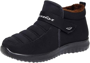 Amazon.com: Botas de invierno para mujer, impermeables, aisladas, con piel,  de moda, con velcro, cómodas botas de senderismo antideslizantes : Ropa,  Zapatos y Joyería