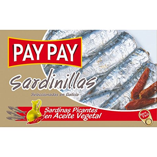 Lot de 10 boites de petites sardines piquantes à l'huile de marque pay pay