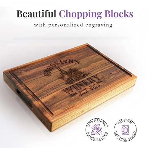 Straga - Engraved Cutting Boards For Personalized Gifts, Practical Wedding Gifts And Keepsakes, Customize Your Wood Board, Style And Design (Country Winery Design No.304) #TOP1