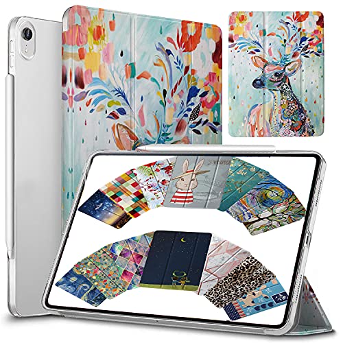 Image of DuraSafe Cases for iPad PRO 11 Inch 1 Gen 2018 [ PRO 11 1st ] A1980 A1934 MU0T2HN /A MU0Y2HN /A Printed Slim Lightweight Protective PC Dual Angle Stand Clear Flip Back Cover - Deer Print