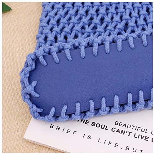 Image of Naimo Straw Beach Bag Woven Rattan Shoulder Bag Fishing Net Handbag Cotton Rope Tote Summer Crochet Hobo Bag